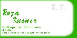 roza kusnir business card